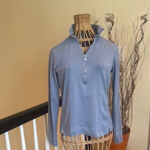 Reiss Blue Quarter-Zip Pullover